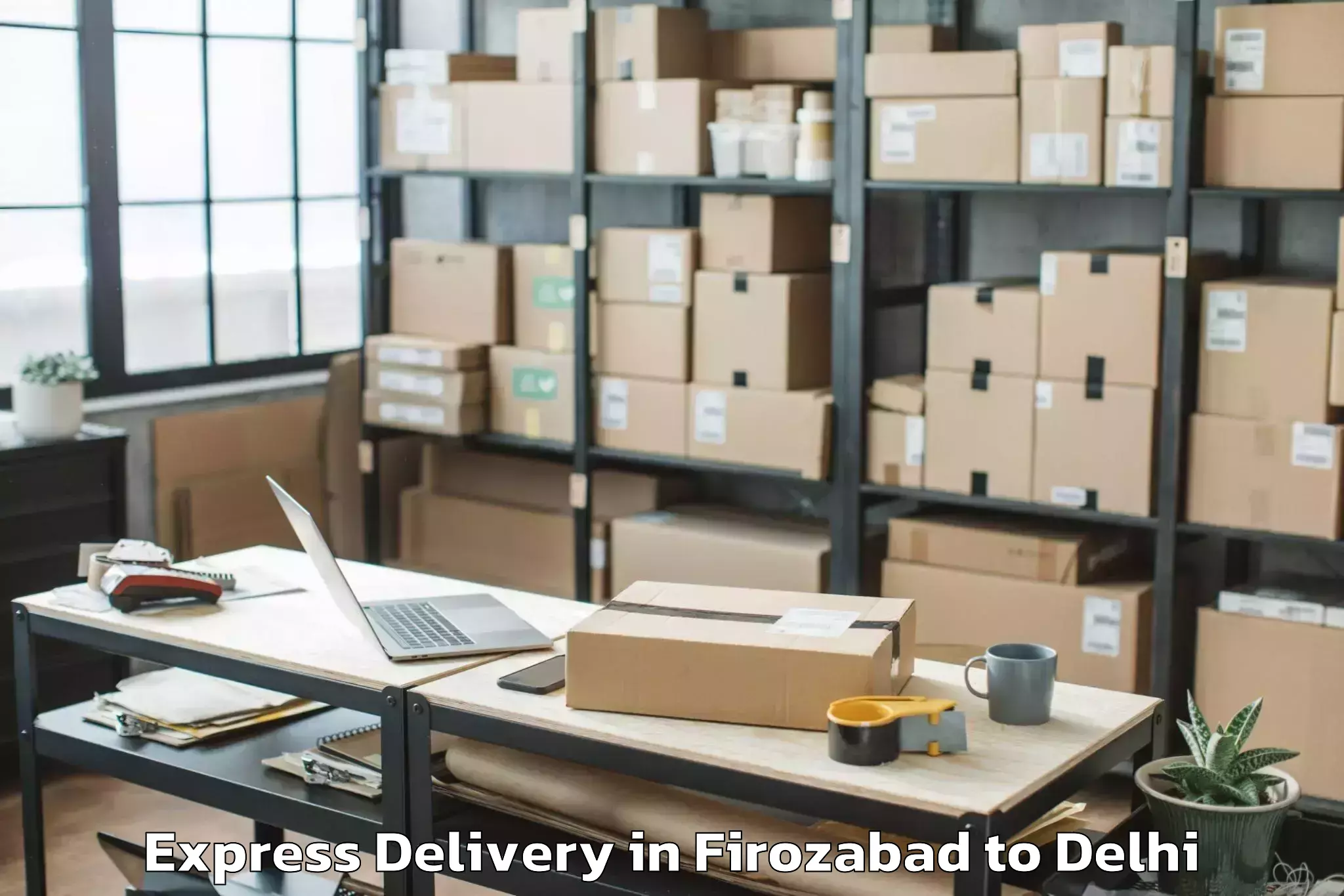 Easy Firozabad to Jmd Kohinoor Mall Express Delivery Booking